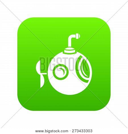 Round Bathyscaphe Icon. Simple Illustration Of Round Bathyscaphe Icon For Web.