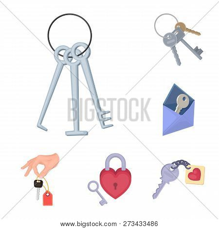 Isolated Object Of Key  And Protection Icon. Set Of Key  And Security Stock Vector Illustration.