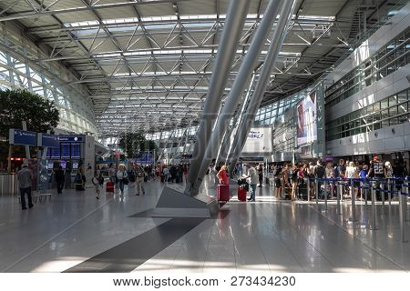 Hall Of A Departure Of The Airport Dusseldorf International