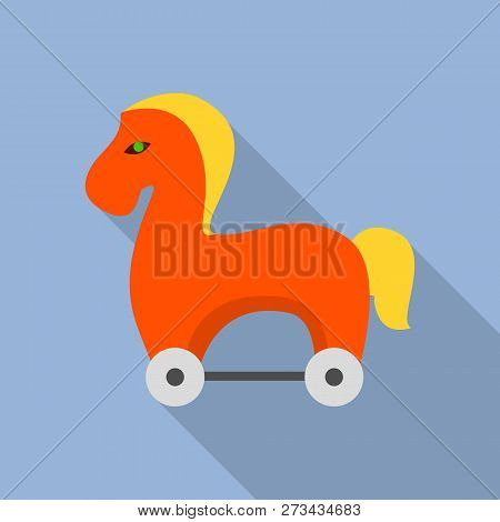 Trojan Horse Icon. Flat Illustration Of Trojan Horse Icon For Web Design