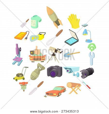 Metier Icons Set. Cartoon Set Of 25 Metier Icons For Web Isolated On White Background