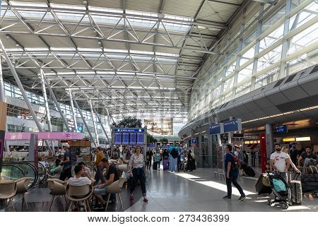 Hall Of A Departure Of The Airport Dusseldorf International
