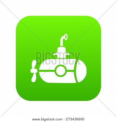 Bathyscaphe With Screw Icon. Simple Illustration Of Bathyscaphe With Screw Icon For Web.