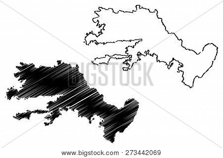 Mugla (provinces Of The Republic Of Turkey) Map Vector Illustration, Scribble Sketch Mugla Ili Map