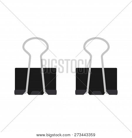 Office Equipment. Clip For Paper And Money. Vector Illustration. Eps 10.