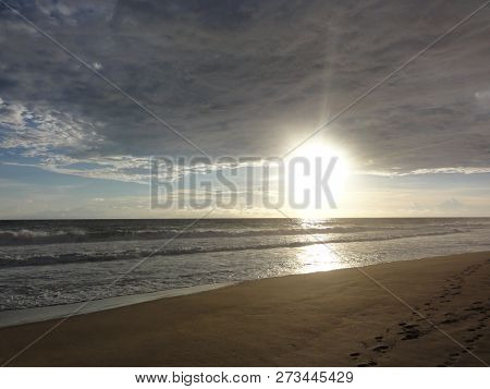 Sunset On A Beach Of Acapulco - Mexico.