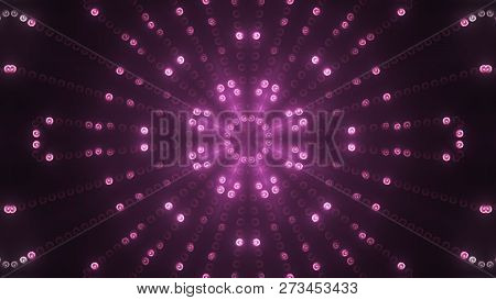 3d Render Pink Circle Led Vj Background