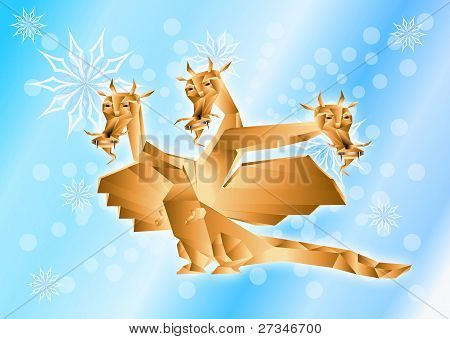 Fantástico dragón A símbolo año nuevo 2012