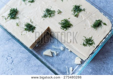 Turkish Appetizer Fava With Dill And Olive Oil / Dry Bean Puree / Split Peas.
