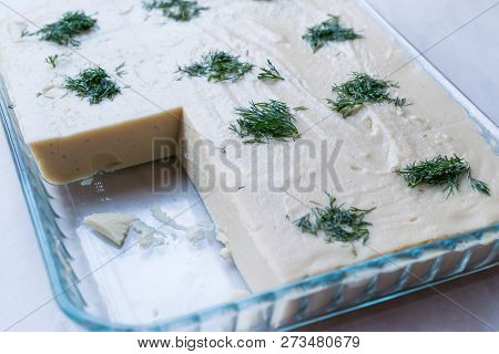 Turkish Appetizer Fava With Dill And Olive Oil / Dry Bean Puree / Split Peas.