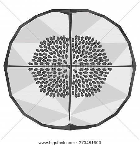 Isolated Low Poly Lulo Cut. Vector Illustration Design