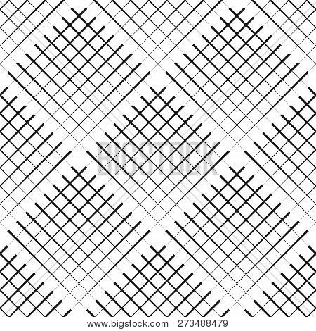 Diagonal Gride Texture Seamless. Linear Vector Pattern Background