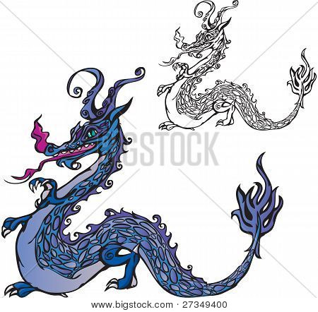 Dragão símbolo 2012 (imagens em cores e preto e branco)