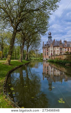 Ooidonk Castle in Belgium - architecture background