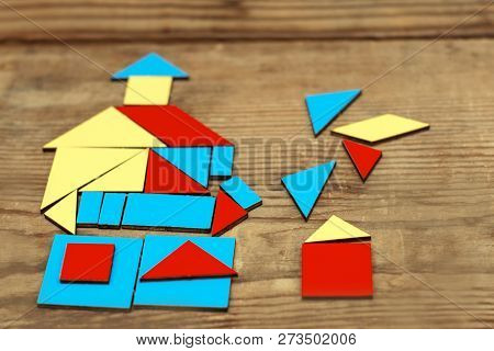 Tangam-educational Game For Children With Colorful Figures.