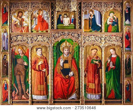 Altarpiece Of St Nicolas In Monaco