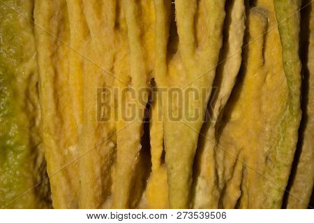 Impressive Formations Of The Stalactites And Stalagmites In Dirou Cave. Greek Destination .natural B