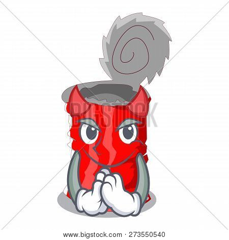 Devil Set Of Metallic Tin Can Cartoon