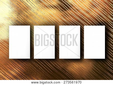 Namecard Mockup Template Background With Crooked Line Pattern Background