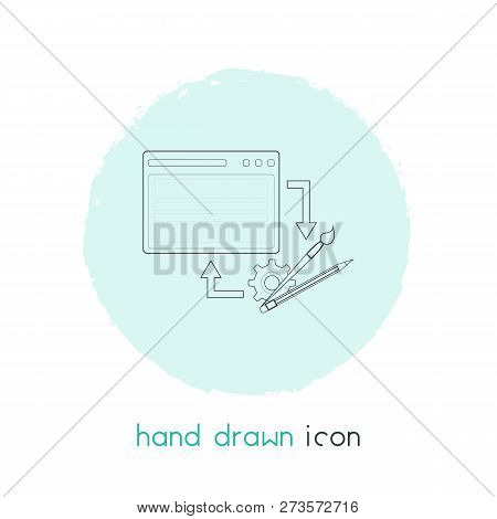 Front-end Development Icon Line Element. Vector Illustration Of Front-end Development Icon Line Isol