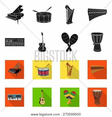 Vector Illustration Of Music And Tune Icon. Collection Of Music And Tool Vector Icon For Stock.