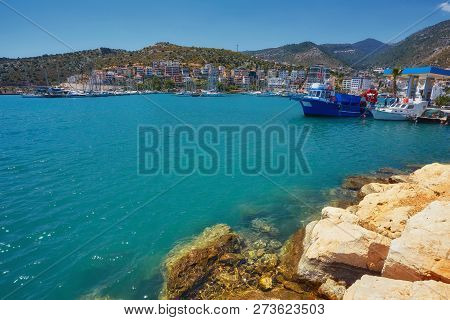 View Of The Marina In Finike, Antalya Province. Turkey