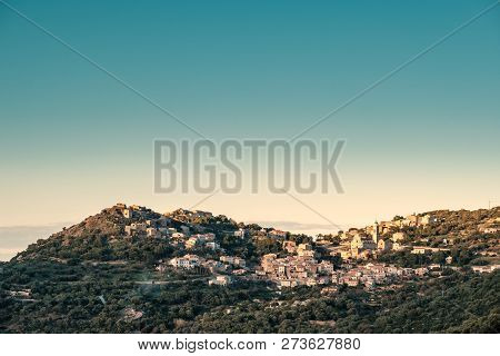 The Village Of Corbara In The Balagne Region Of Corsica