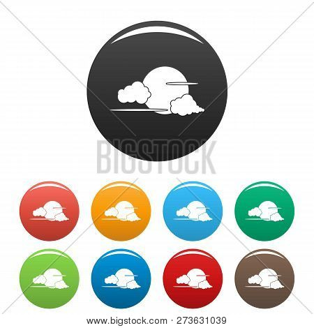 Full Moon Night Icon. Simple Illustration Of Full Moon Night Icon For Web Design Isolated On White B