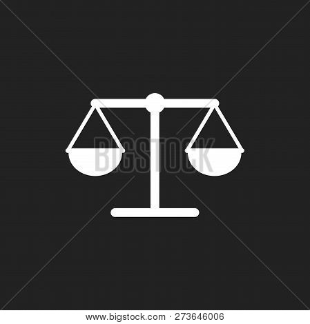 Scale Weigher Vector Icon. Weigher, Balance Sign Illustration.