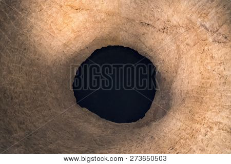 A Black Hole In A Rock Crevice. Abstraction.