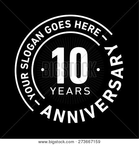 10 Years Anniversary Logo. 10th Vector And Illustration.