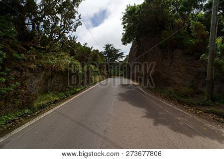 Road In The Macizo De Anaga Mountain Range. The Northern Part Of Tenerife. Canary Islands. Spain.