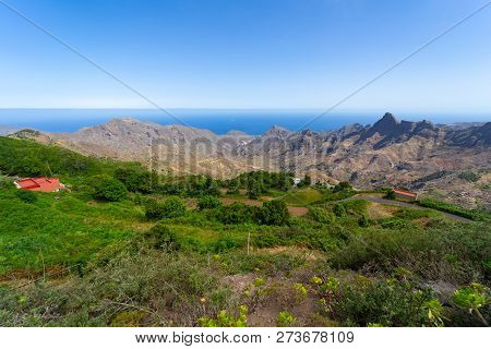View Of The Macizo De Anaga Mountain Range. Tenerife. Canary Islands. Spain.
