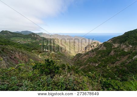 View Of The Macizo De Anaga Mountain Range. Tenerife. Canary Islands. Spain.