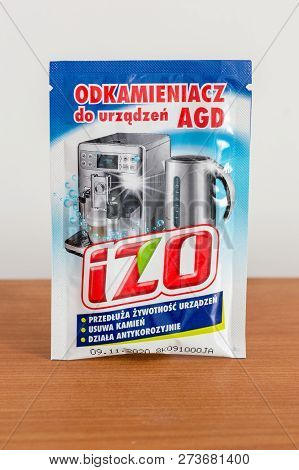 Pruszcz Gdanski, Poland - December 12, 2018: Izo Limescale Remover In Powder.