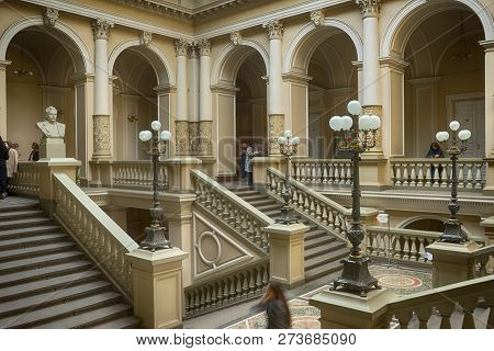 Lviv, Ukraine - Oct 2, 2017: The Ivan Franko National University Of Lviv. The Main Building Of The U