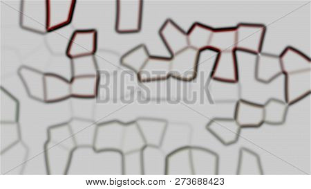 Closeup View Of Stylized Microorganisms Under The Microscope, Abstract Background, 3d Render Compute
