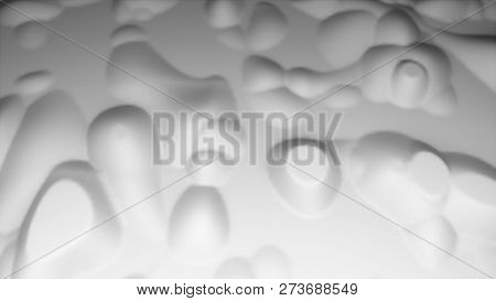Close Up Of Boiling Water Surface With Bubbles, Computer Generated Modern Abstract Background, 3d Re