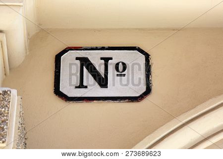 Numero Sign At Building In Vienna Austria