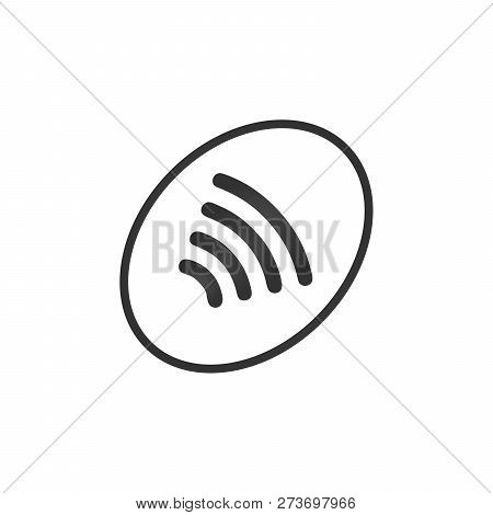 Nfc Payment. Pos Terminal Confirms Contactless Payment From Credit Card. Near Field Communication Co