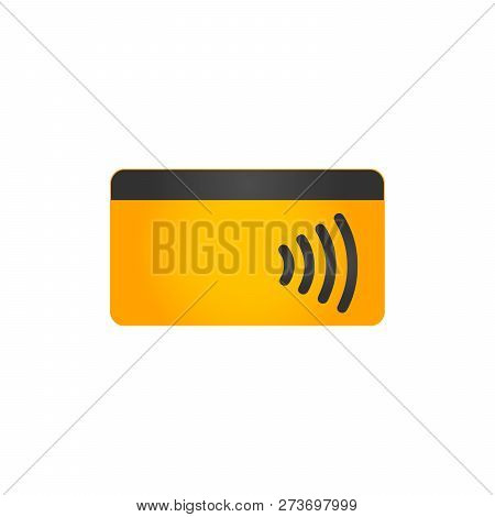 Nfc Payment. Pos Terminal Confirms Contactless Payment From Credit Card. Near Field Communication Co