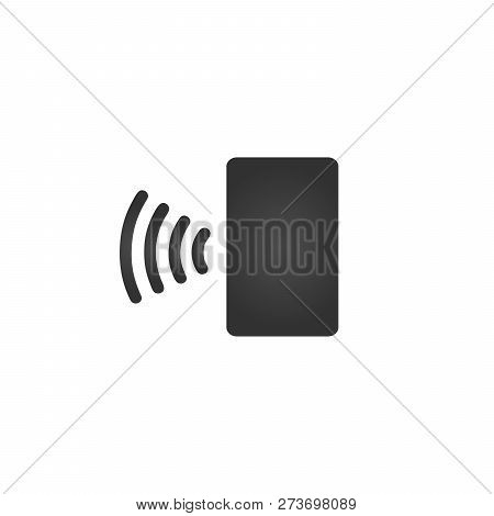 Nfc Payment. Pos Terminal Confirms Contactless Payment From Credit Card. Near Field Communication Co
