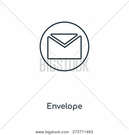 Envelope Icon In Trendy Design Style. Envelope Icon Isolated On White Background. Envelope Vector Ic