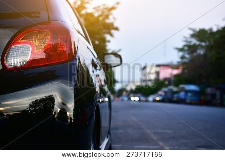 Car Parked On Road,car Parked On Street