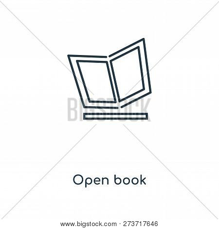 Open Book Icon In Trendy Design Style. Open Book Icon Isolated On White Background. Open Book Vector