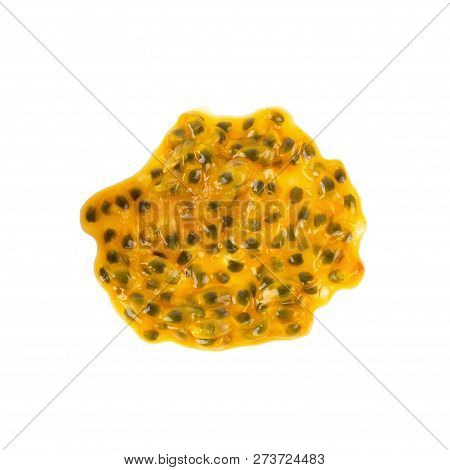 Passion Fruit Isolated On White Background. Top View.