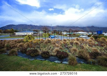 Wanaka Town New Zealand - September5,2015 : Beautiful Scenic Of Wanaka Town Southland New Zealand