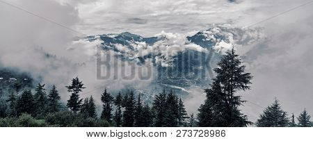 View Of Kulu Valley. Himachal Pradesh, India.