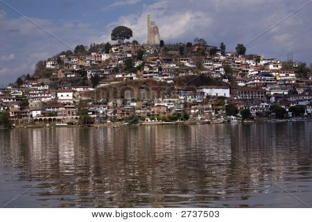 Janitzio ön Patzcuaro sjön Mexiko