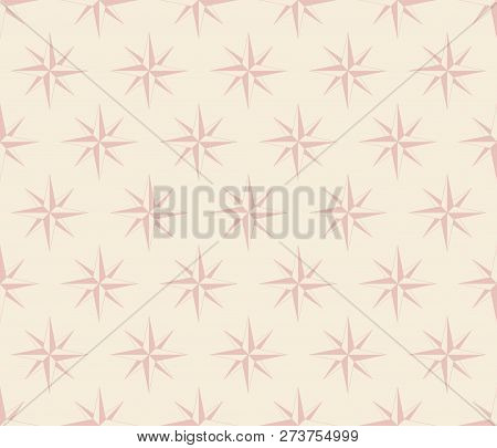 Vector Illustration Of The Seamless Roses Of Winds Isolated On Pale Orange Background